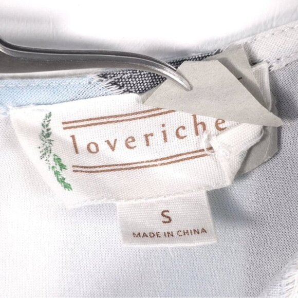 Loveriche Mini Dress Flare Striped Tassels Ruffled Hem‎ Cotton LD42842 SMALL - Picture 3 of 13